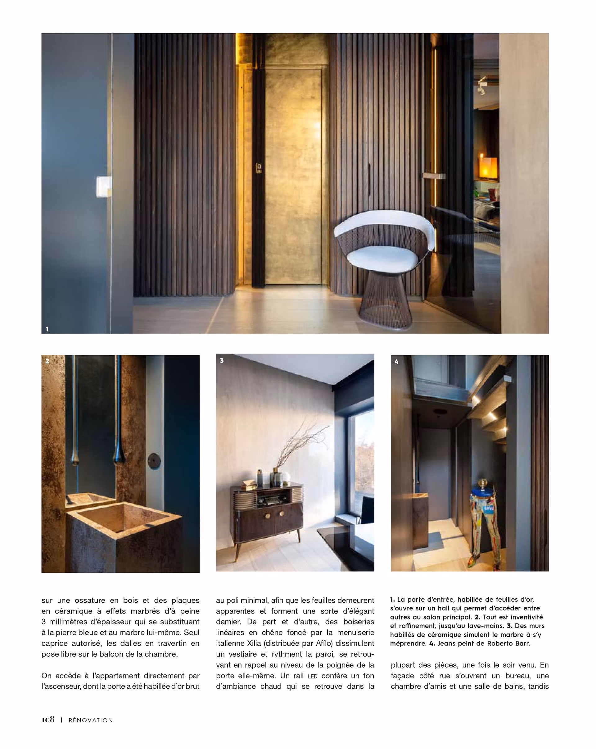 Page 3 of the L’Eventail feature on the BOET Penthouse, with photographs of its interiors