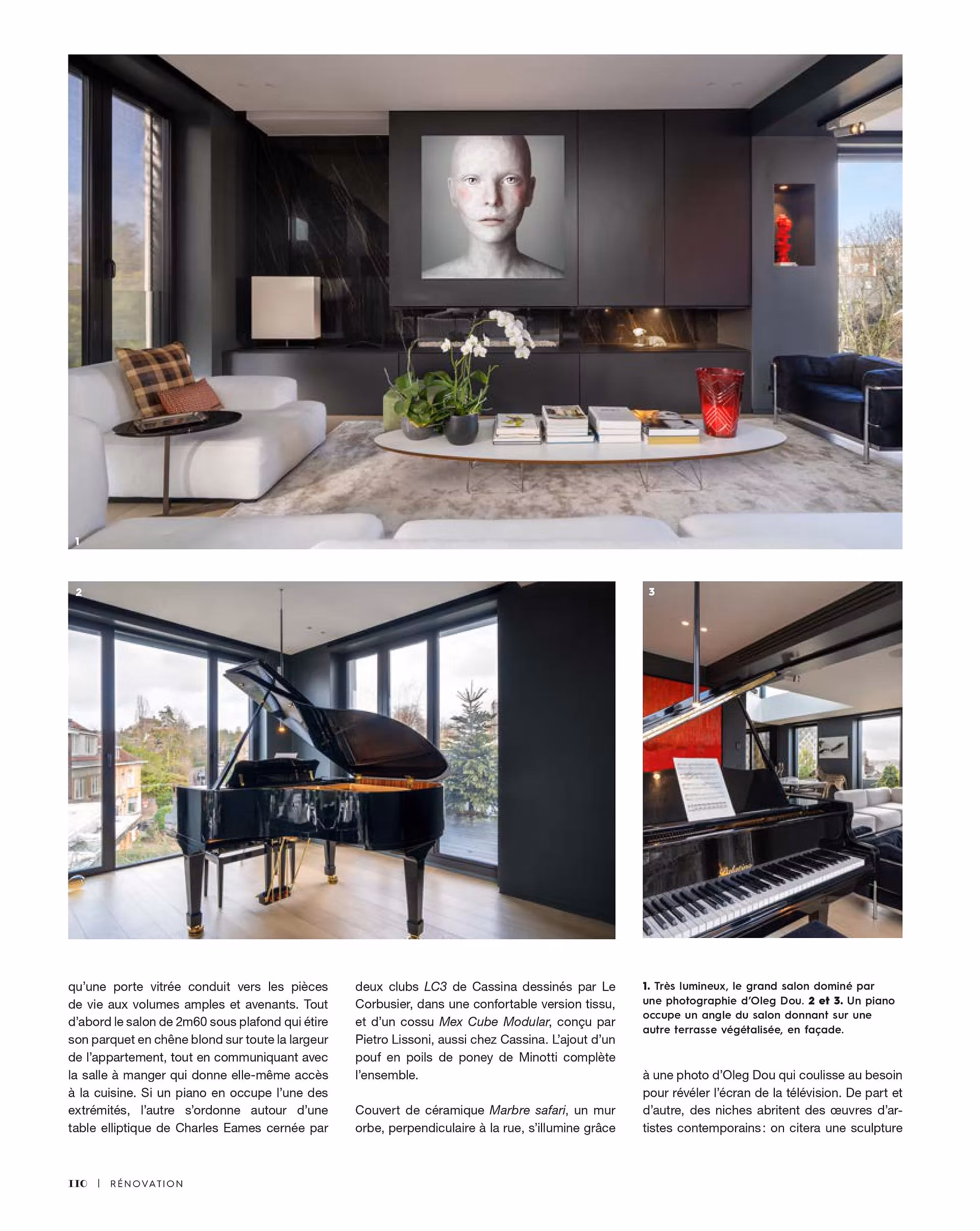 Page 4 of the L’Eventail feature on the BOET Penthouse, with photographs of its interiors