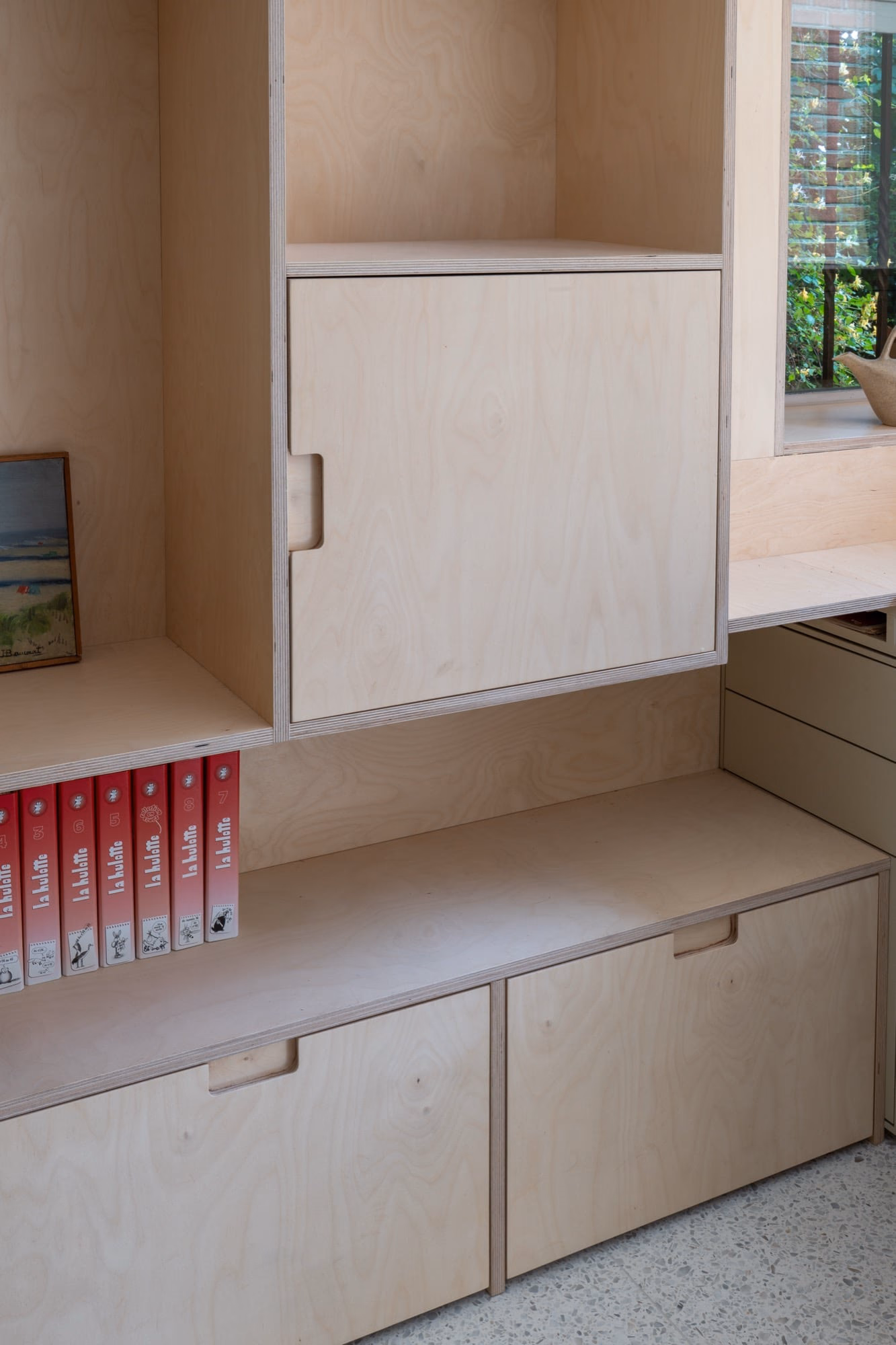 A row of books on a shelf